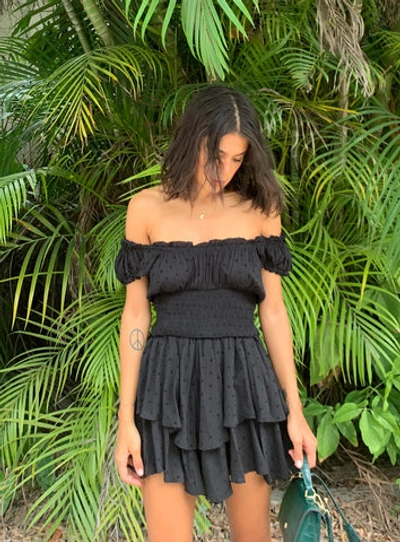 Princess Polly Lower Impact The Love Galore Romper In Black