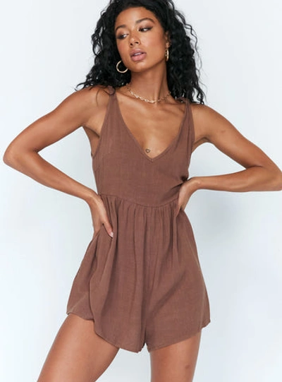 strapless open back dress Power Move Romper Beige main image 0