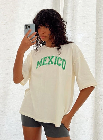 Princess Polly Mexico Graphic Tee In Off White
