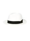 Borsalino Panama Straw Quito Medium Brim Hat, White/black