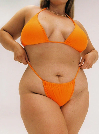 Princess Polly Curve Serene Bikini Bottom In Orange