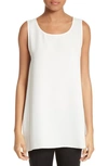 Lafayette 148 New York Ruthie Silk Blouse In Cloud