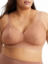 Glamorise Bramour Gramercy Luxe Lace Bralette In Cappuccino