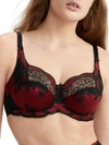 Panache Clara Side Support Bra In Ruby Noir