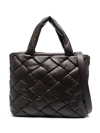 Officine Creative Interwoven Leather Tote Bag In Brown