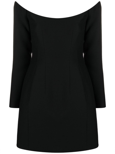 Valentino Black Off-shoulder Mini Dress