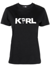 Karl Lagerfeld Ikonik 2.0 Karl Logo T-shirt In Black