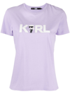 Karl Lagerfeld Ikonik 2.0 Karl Logo T-shirt In Purple