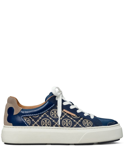 Tory Burch T-monogram Ladybug Sneakers In Blue