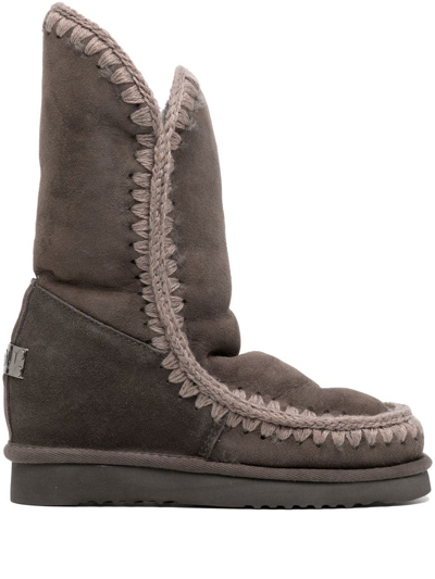 Mou Eskimo Shearling-lined Suede Boots In Brown