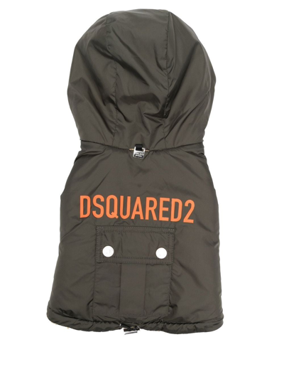 Dsquared2 Logo-print Pet Bodysuit In Green