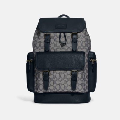 Coach Outlet Sprint Backpack In Signature Jacquard In Blue