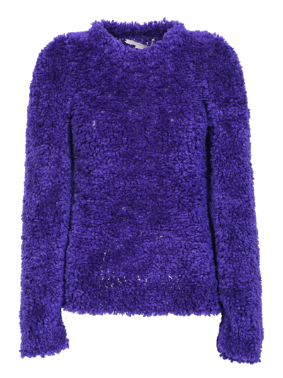 Stella Mccartney Textured Knit Sweater In Purple