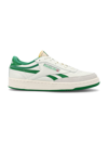 Reebok Men's Club C Revenge Vintage Low Top Sneakers In White Green