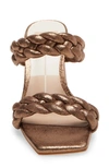 Dolce Vita Paily Braided Sandal In Bronze Metallic Stella Suede