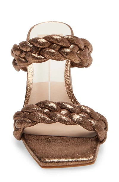 Dolce Vita Paily Braided Sandal In Bronze Metallic Stella Suede