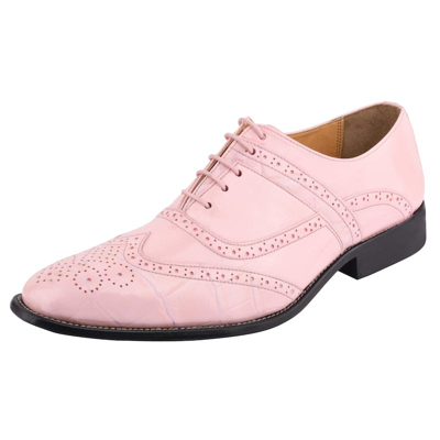 Libertyzeno Dallas Genuine Leather Oxford Style Dress Shoes In Pink