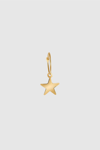 ANINE BING ANINE BING STAR CHARM HOOP EARRING IN 14K GOLD