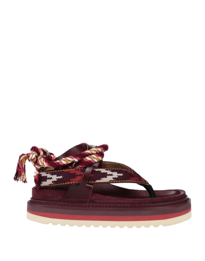 Isabel Marant Toe Strap Sandals In Red