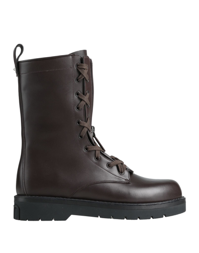 Valentino Garavani Knee Boots In Brown