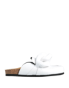 JW ANDERSON JW ANDERSON WOMAN MULES & CLOGS WHITE SIZE 7 RUBBER, SOFT LEATHER
