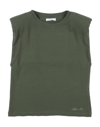 L:ú L:ú By Miss Grant Kids' T-shirts In Military Green