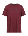 Armani Exchange T-shirts In Maroon
