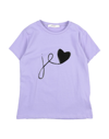 Vicolo Kids' T-shirts In Light Purple