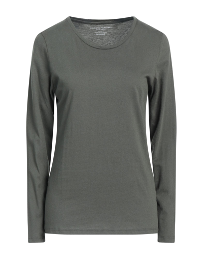 MAJESTIC MAJESTIC FILATURES WOMAN T-SHIRT MILITARY GREEN SIZE 3 COTTON 