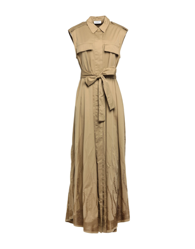 Dondup Long Dresses In Beige