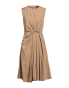 Ndegree21 Midi Dresses In Sand