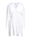 Ganni Short Dresses In White