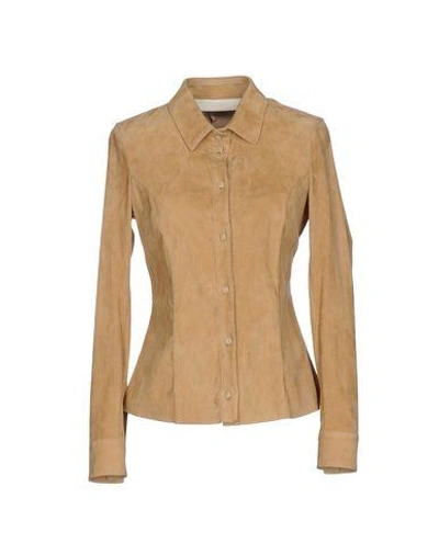 Drome Solid Colour Shirts & Blouses In Sand