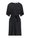 P.a.r.o.s.h Parosh Belted Mini Dress With Keyhole Back Detail In Black