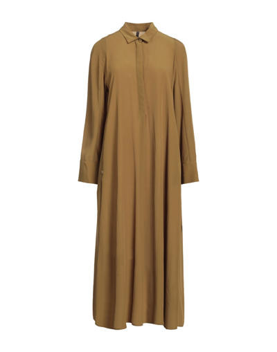 Manila Grace Midi Dresses In Brown