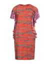 Cavalli Class Midi Dresses In Red