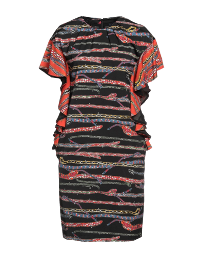 Cavalli Class Midi Dresses In Black