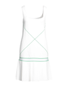 Bottega Veneta Pleated Embroidered Knitted Mini Dress In White