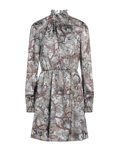 Fly Girl Woman Short Dress Khaki Size S Polyester In Beige