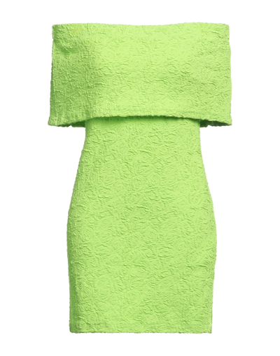 Msgm Short Dresses In Green