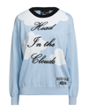 BOUTIQUE MOSCHINO BOUTIQUE MOSCHINO WOMAN SWEATER SKY BLUE SIZE 10 COTTON
