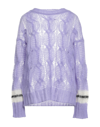Palm Angels Woman Sweater Lilac Size L Mohair Wool, Polyamide, Wool In Purple
