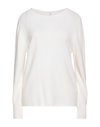 ALLUDE ALLUDE WOMAN SWEATER IVORY SIZE XL CASHMERE
