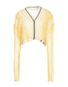 Palm Angels Cardigans In Yellow