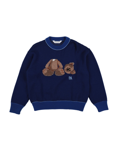 Palm Angels Kids' Sweaters In Blue