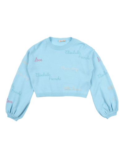 Elisabetta Franchi Kids' Sweaters In Blue