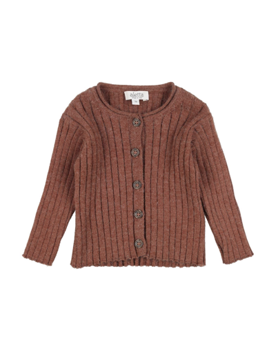 Aletta Kids' Cardigans In Brown