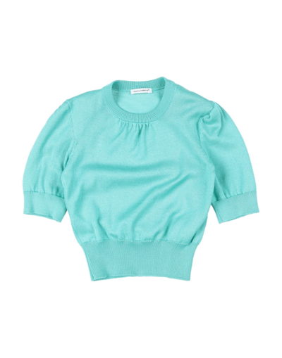 Dolce & Gabbana Babies' Sweaters In Turquoise