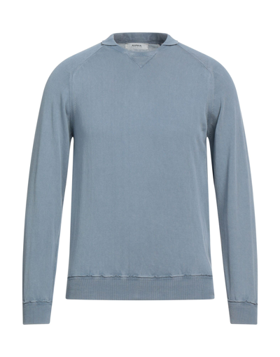 Alpha Studio Sweaters In Blue