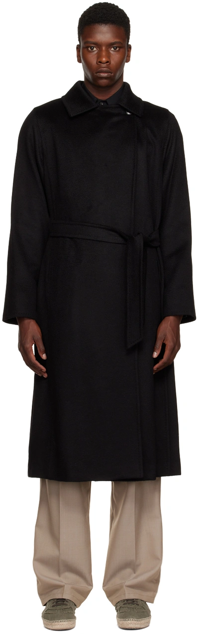 Max Mara Black Manuel Coat In 002 Black